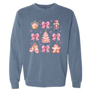 Coquette Bow Ballet Gingerbread Christmas Xmas Garment-Dyed Sweatshirt