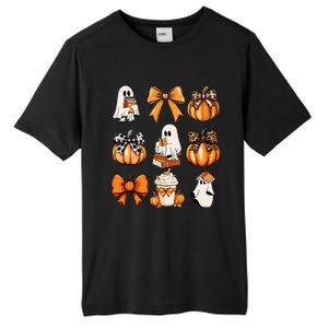 Coquette Bow Boo Witch Halloween Spooky Season Tall Fusion ChromaSoft Performance T-Shirt