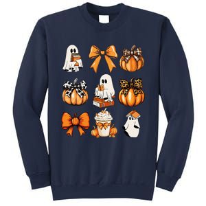 Coquette Bow Boo Witch Halloween Spooky Season Sweatshirt