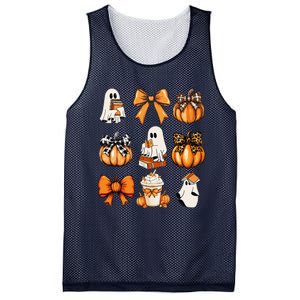 Coquette Bow Boo Witch Halloween Spooky Season Mesh Reversible Basketball Jersey Tank