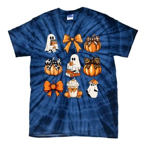 Coquette Bow Boo Witch Halloween Spooky Season Tie-Dye T-Shirt