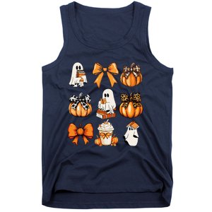 Coquette Bow Boo Witch Halloween Spooky Season Tank Top