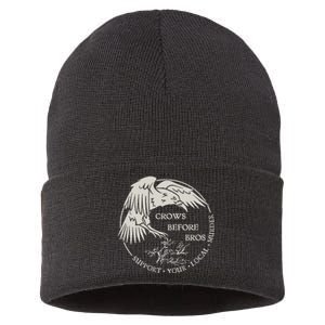 Crows Before Bros Support Your Local Murrder Sustainable Knit Beanie