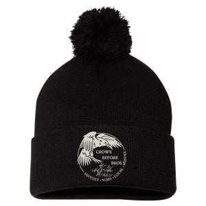 Crows Before Bros Support Your Local Murrder Pom Pom 12in Knit Beanie