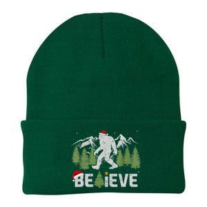 Christmas Believe Bigfoot Knit Cap Winter Beanie