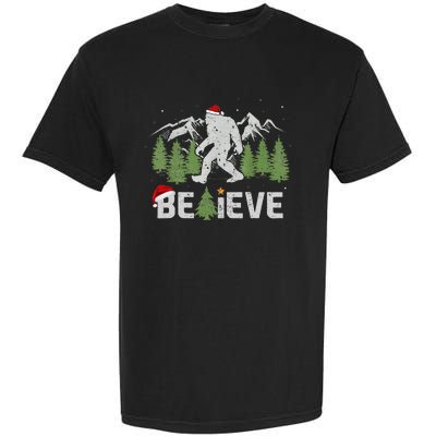 Christmas Believe Bigfoot Garment-Dyed Heavyweight T-Shirt