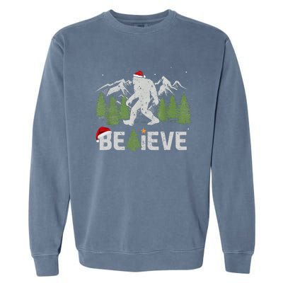 Christmas Believe Bigfoot Garment-Dyed Sweatshirt