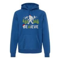 Christmas Believe Bigfoot Premium Hoodie