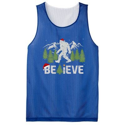 Christmas Believe Bigfoot Mesh Reversible Basketball Jersey Tank