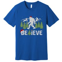 Christmas Believe Bigfoot Premium T-Shirt