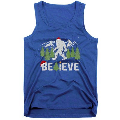 Christmas Believe Bigfoot Tank Top