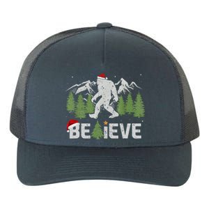 Christmas Believe Bigfoot Yupoong Adult 5-Panel Trucker Hat