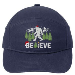 Christmas Believe Bigfoot 7-Panel Snapback Hat