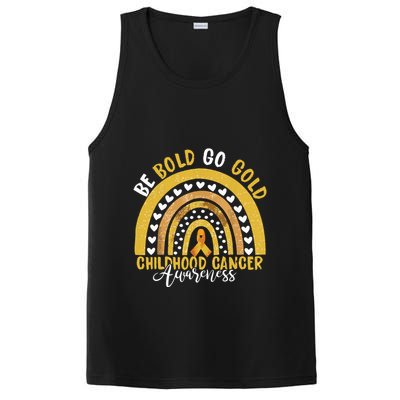 Childhood Be Bold Go Gold Childhood Cancer Awareness Rainbow PosiCharge Competitor Tank