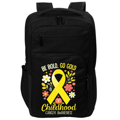 Childhood Be Bold Go Gold Childhood Cancer Awareness Impact Tech Backpack