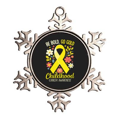 Childhood Be Bold Go Gold Childhood Cancer Awareness Metallic Star Ornament