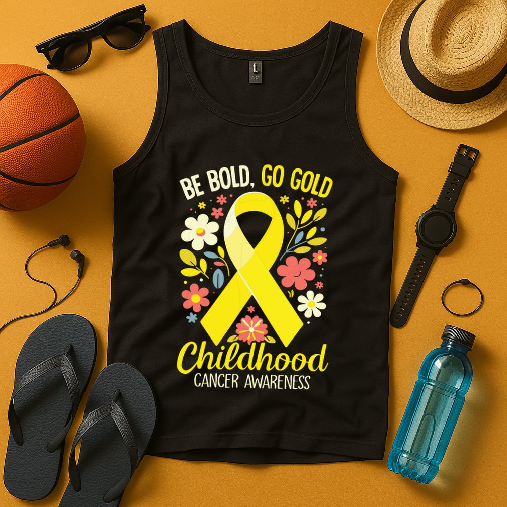 Childhood Be Bold Go Gold Childhood Cancer Awareness Tank Top