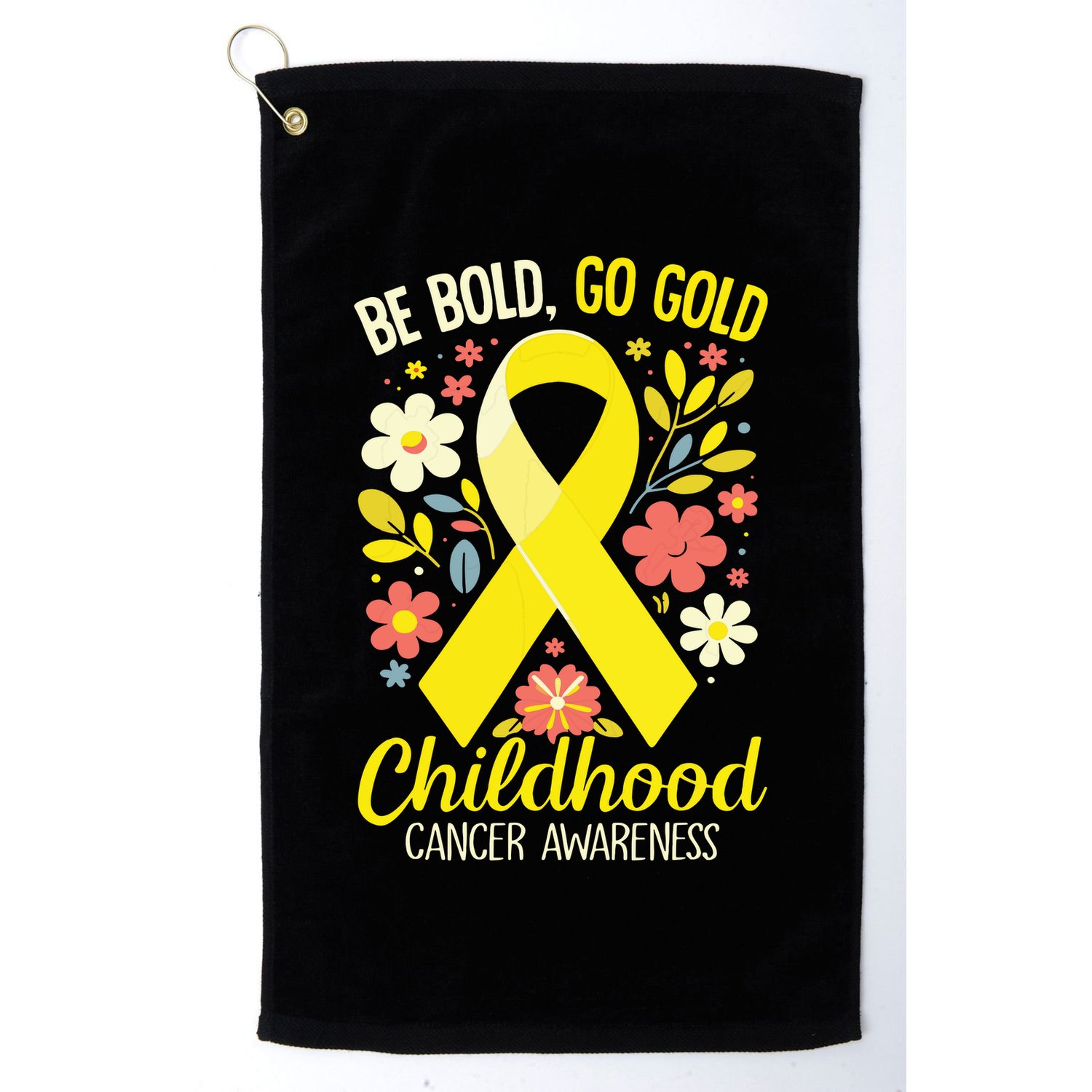 Childhood Be Bold Go Gold Childhood Cancer Awareness Golf Towel