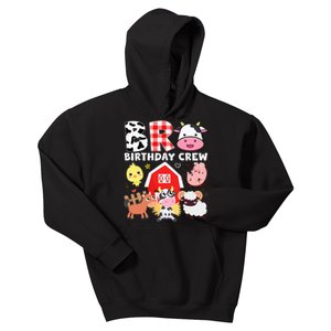 Cow Bro Birthday Crew Farm Theme Animals Kids Birthday Party Kids Hoodie