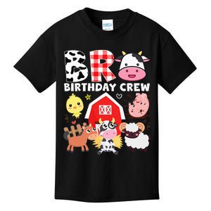 Cow Bro Birthday Crew Farm Theme Animals Kids Birthday Party Kids T-Shirt