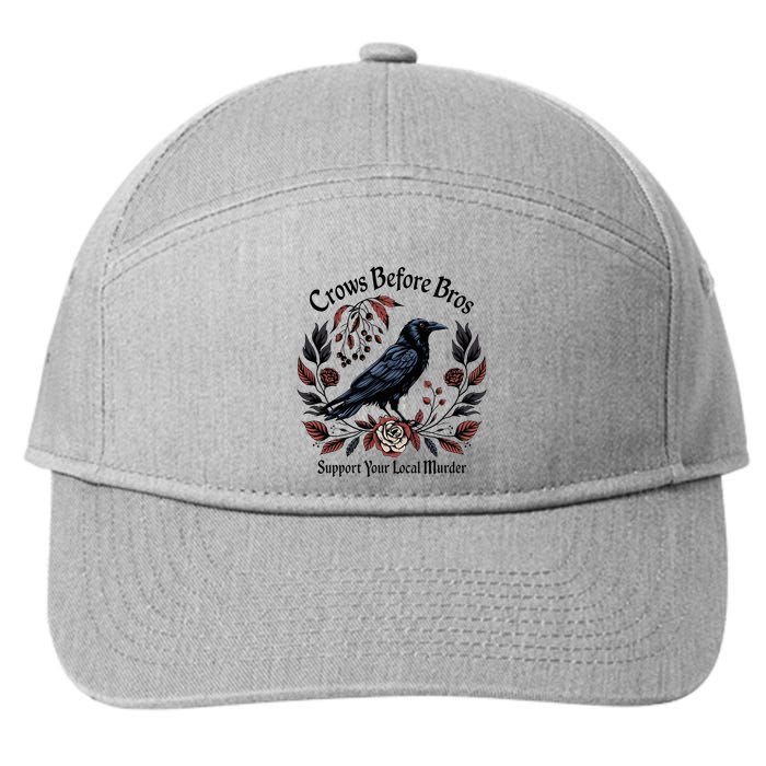 Crows Before Bros Support Your Local Murder 7-Panel Snapback Hat