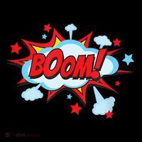 Comic Book BOOM , Funny Retro Costume, Superhero Flatbill Hat