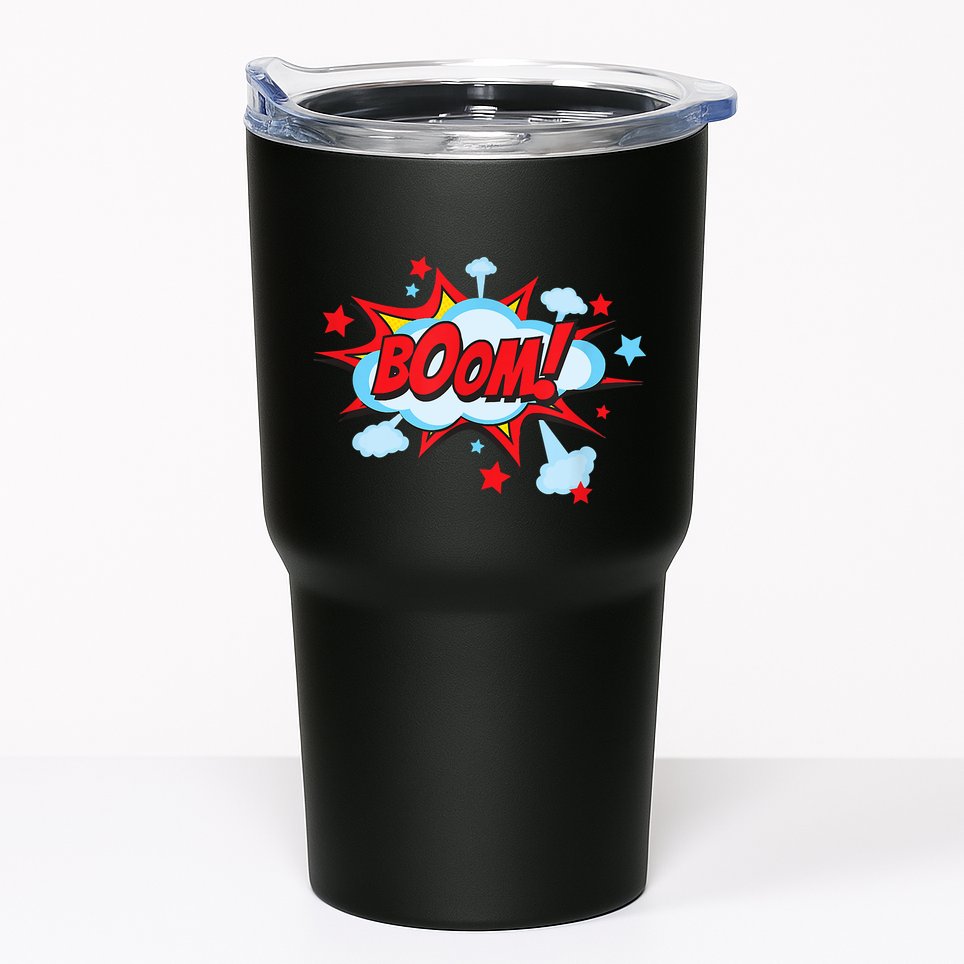 Comic Book BOOM , Funny Retro Costume, Superhero Tumbler