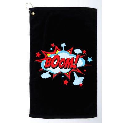 Comic Book BOOM , Funny Retro Costume, Superhero Golf Towel