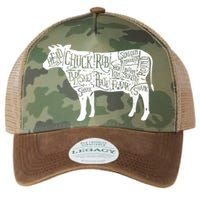 Cow Butcher Beef Cuts Diagram Legacy Tie Dye Trucker Hat