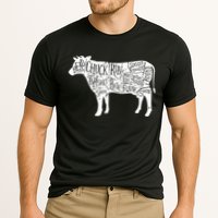 Cow Butcher Beef Cuts Diagram Performance Shirt