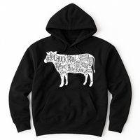 Cow Butcher Beef Cuts Diagram Hoodie