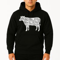 Cow Butcher Beef Cuts Diagram Hoodie