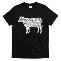 Cow Butcher Beef Cuts Diagram T-Shirt