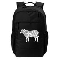 Cow Butcher Beef Cuts Diagram Backpack