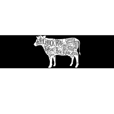 Cow Butcher Beef Cuts Diagram Bumper Sticker