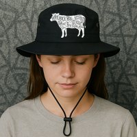 Cow Butcher Beef Cuts Diagram Bucket Hat