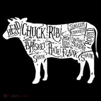 Cow Butcher Beef Cuts Diagram Baby Bodysuit