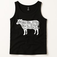 Cow Butcher Beef Cuts Diagram Tank Top