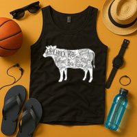 Cow Butcher Beef Cuts Diagram Tank Top