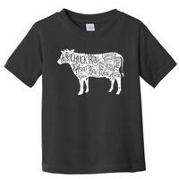 Cow Butcher Beef Cuts Diagram Toddler T-Shirt