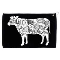 Cow Butcher Beef Cuts Diagram Grommeted Golf Towel