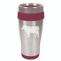 Cow Butcher Beef Cuts Diagram 16oz Travel Tumbler