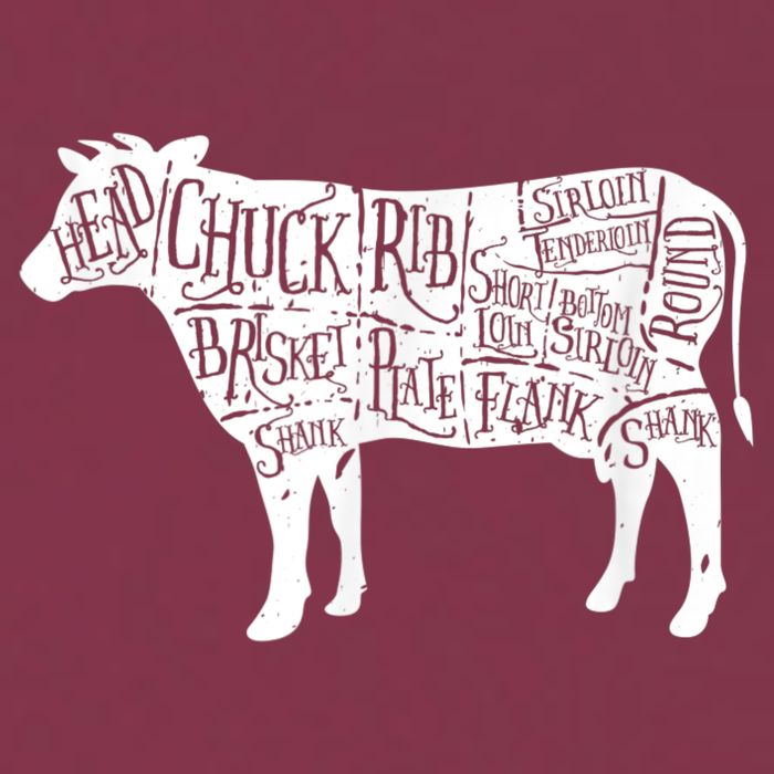 Cow Butcher Beef Cuts Diagram 16oz Travel Tumbler