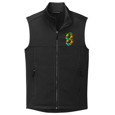 Cute Block Building 8th Birthday Gift 8 Years Old Boy Girl Collective Smooth Fleece Vest