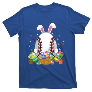 Cute Baseball Ball Wearing Bunny Ears Eggs Happy Easter Day Cool Gift T-Shirt