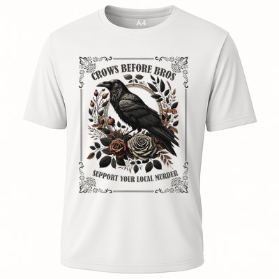 Crows Before Bros Support Your Local Murder Cooling Performance Crew T-Shirt