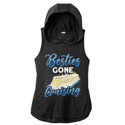 Cruising Boat Besties gone cruising Cruise Ladies PosiCharge Tri-Blend Wicking Draft Hoodie Tank