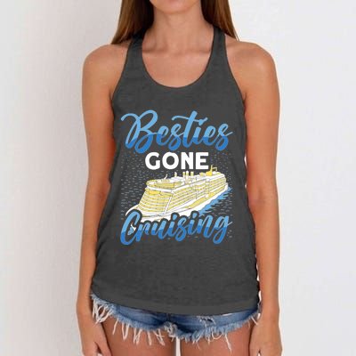 Cruising Boat Besties gone cruising Cruise Women's Knotted Racerback Tank