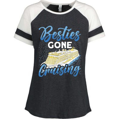 Cruising Boat Besties gone cruising Cruise Enza Ladies Jersey Colorblock Tee