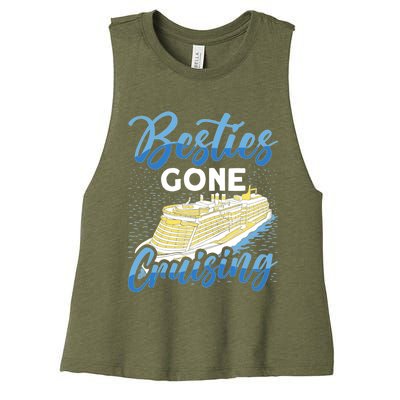 Cruising Boat Besties gone cruising Cruise Women's Racerback Cropped Tank